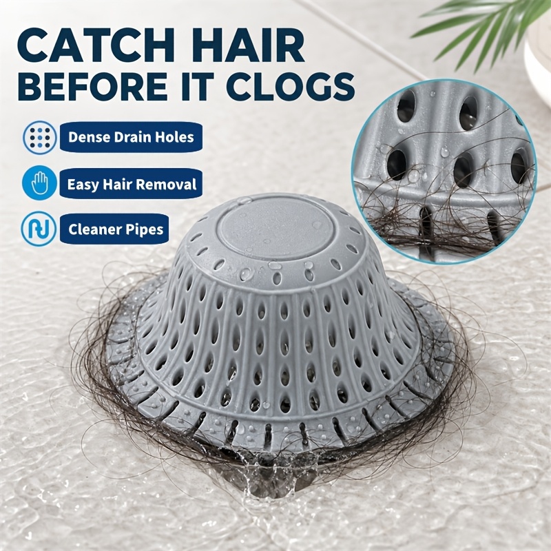 Drain Pipe Clip - Penangkap Rambut Lipat Silikon, Penutup Saluran