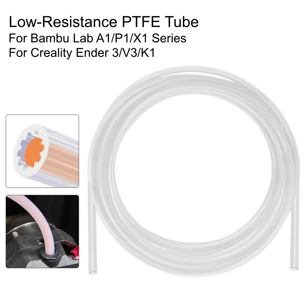 Ptfe Tape Thread - Tabung Filamen PTFE Bentuk Bintang Putih/Transparan,