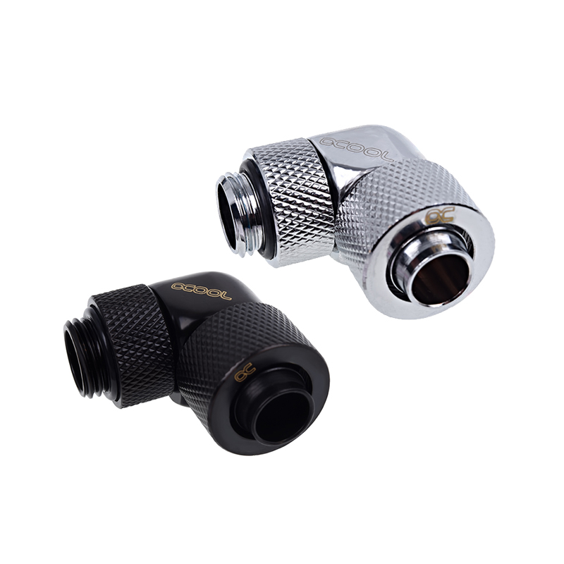 Compression Fitting Brass - Alphacool 13x10mm Fitting kompresi 90 °