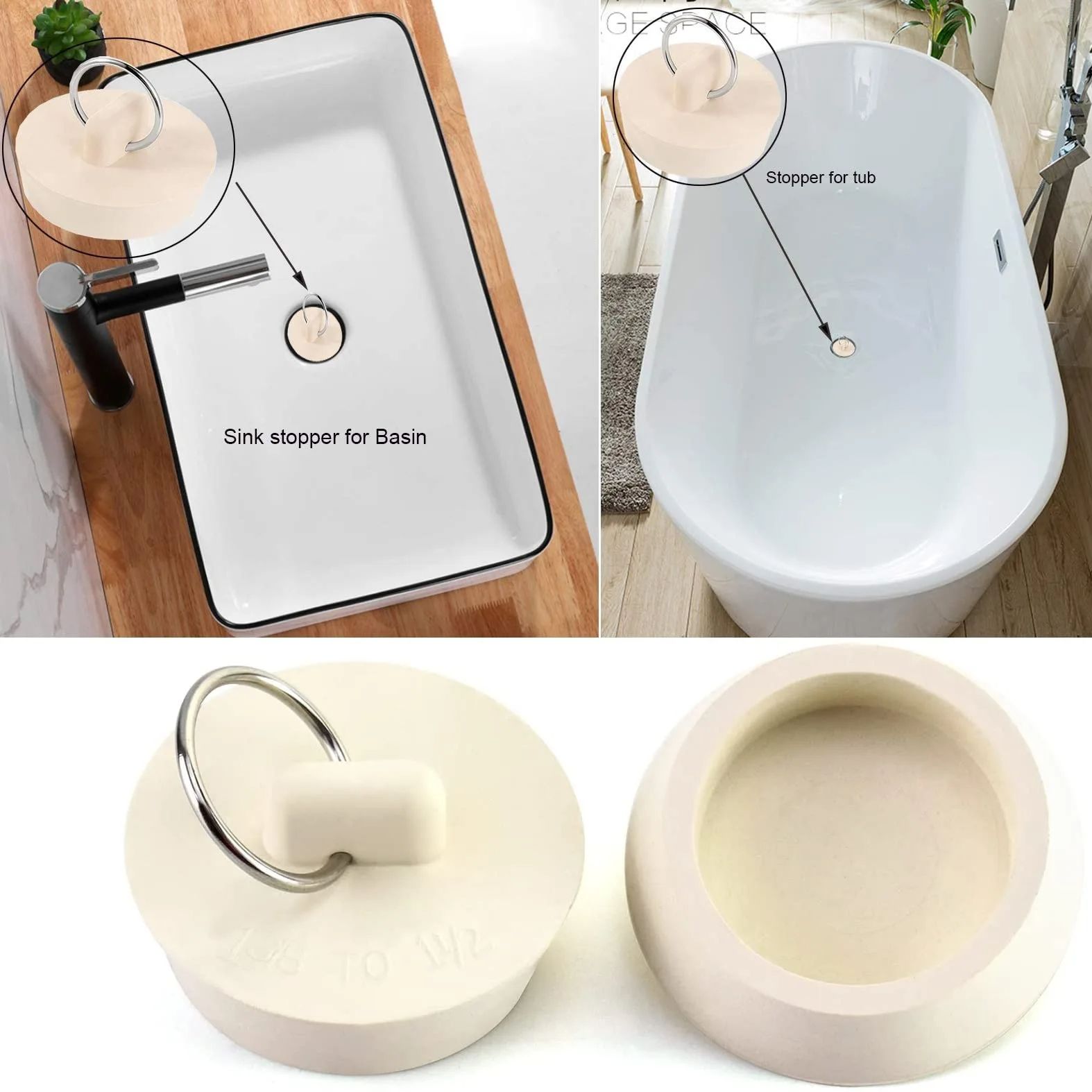 1 Buah Sumbat Bak Mandi Bulat  - Drain Pipe Clip ulasan dan harga